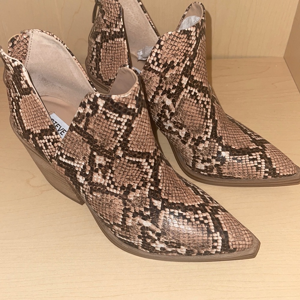 Steve Madden snakeskin booties